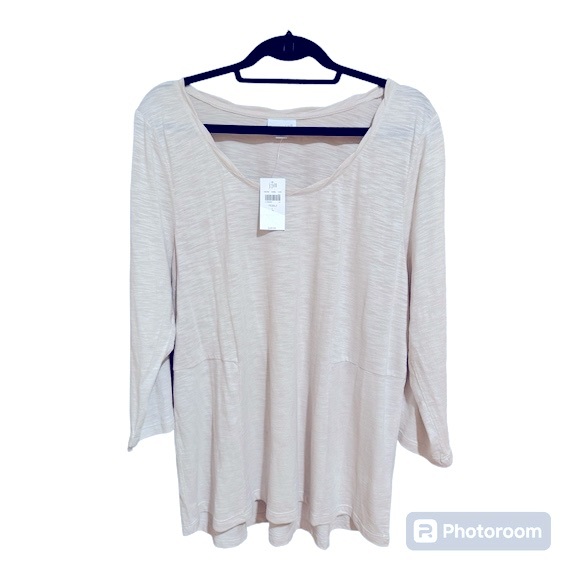 J. Jill Tops - J. Jill Long Sleeve 100% Cotton/Modal Crewneck Tunic Top. Size Medium. Classic.
